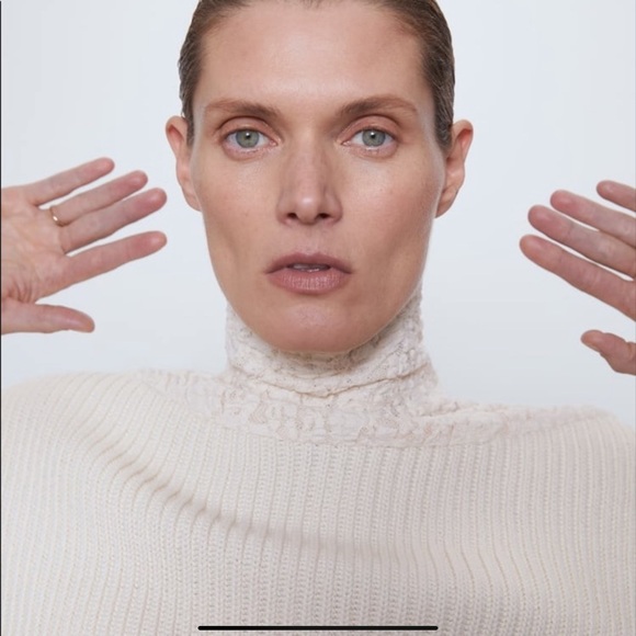 Zara cotton lace sweater - Picture 5 of 6